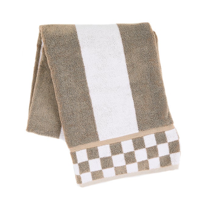 Mocha Stripe Bath Towel image number 0