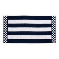 Navy Stripe Bath Towel