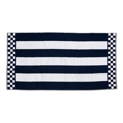 Navy Stripe Bath Towel
