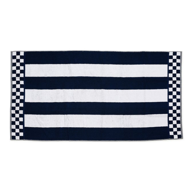 Navy Stripe Bath Towel image number 2