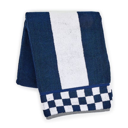 Navy Stripe Bath Towel