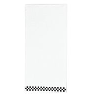 Bath Towel with Black Check Border