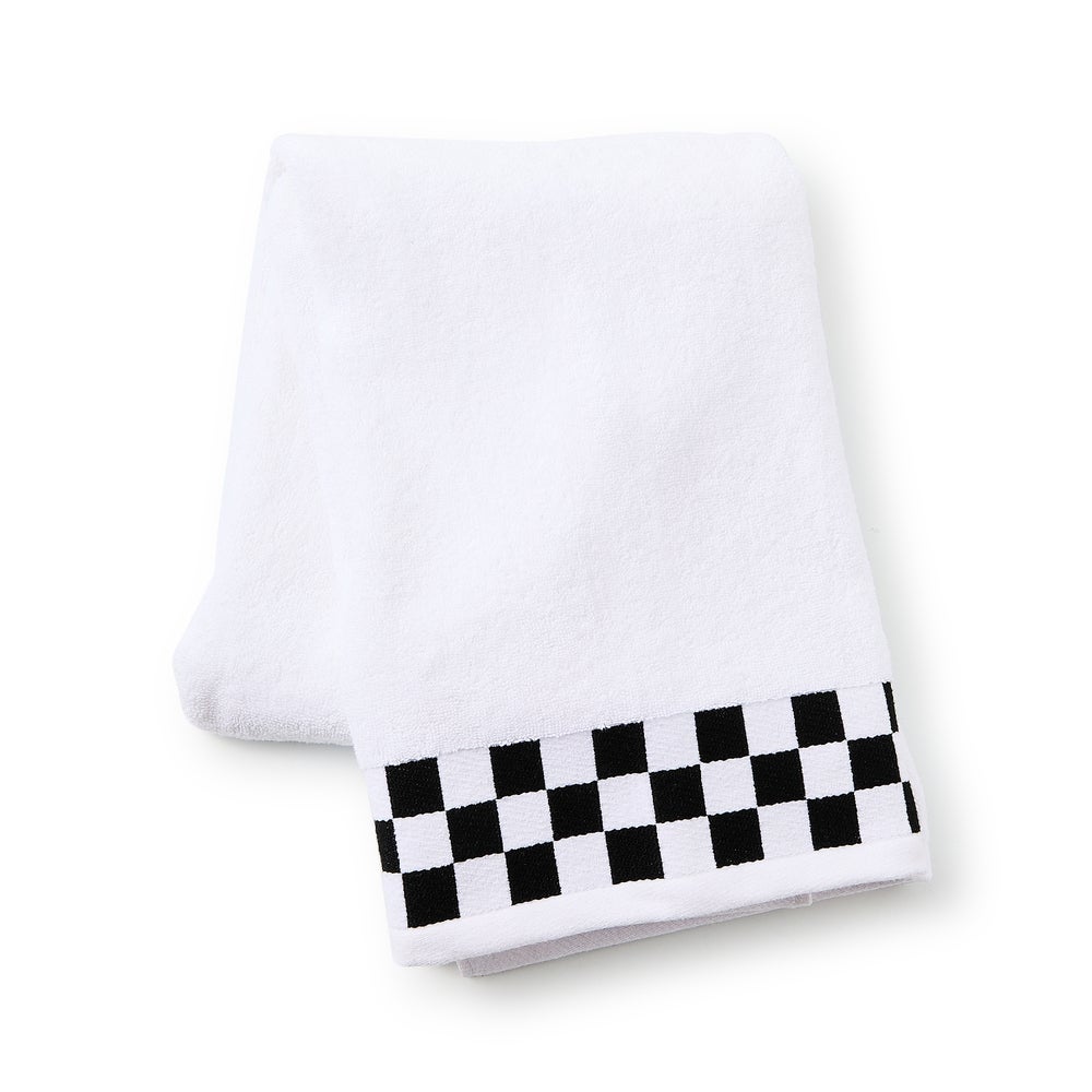 Bath Towel with Black Check Border mackenzie-childs Panama imagen 1