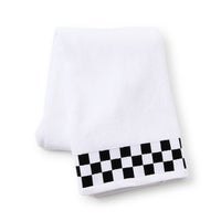Bath Towel with Black Check Border