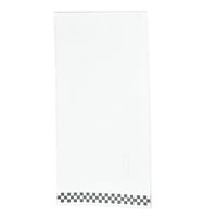 Bath Towel with Grey Check Border