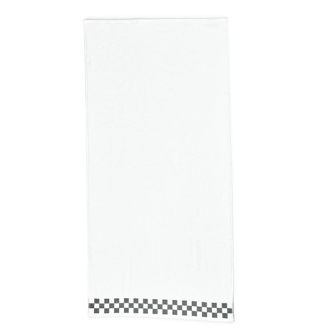 Bath Towel with Grey Check Border image number 2