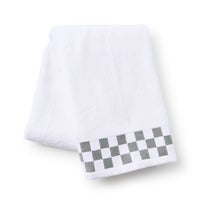 Bath Towel with Grey Check Border