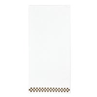 Bath Towel with Mocha Check Border