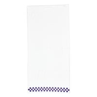 Bath Towel with Plum Check Border