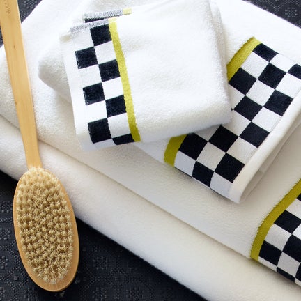 Black & White Check Washcloth