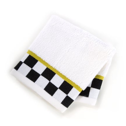 Black & White Check Washcloth