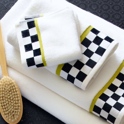 Black & White Check Hand Towel