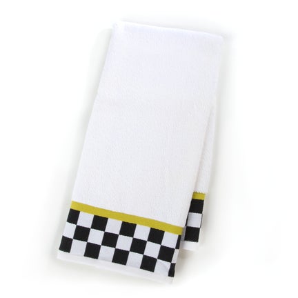 Black & White Check Hand Towel