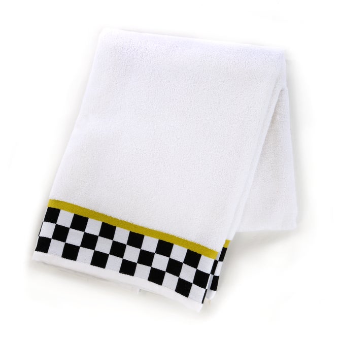 Black & White Check Bath Towel image number 0