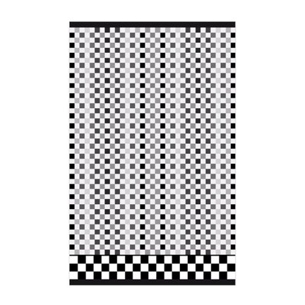 Micro Check Black & White Bath Towel