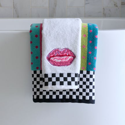 Stripe & Dot Confetti Bath Towel