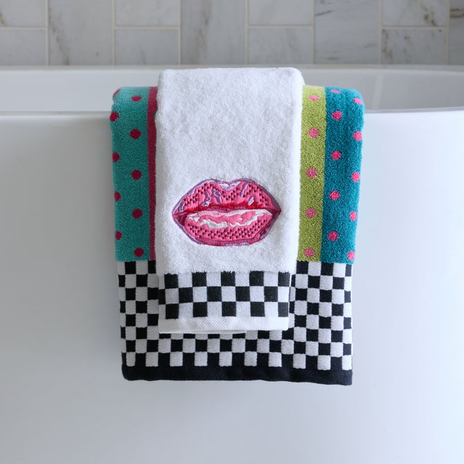 Stripe & Dot Confetti Bath Towel image number 1