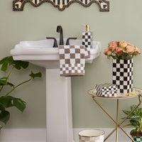 Mocha Check Hand Towel