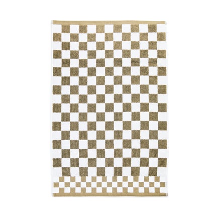 Mocha Check Hand Towel