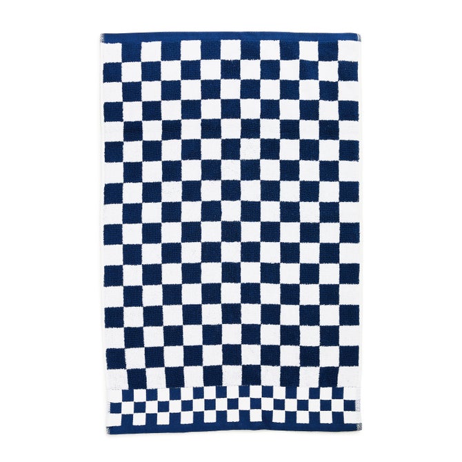 Navy Check Hand Towel image number 1