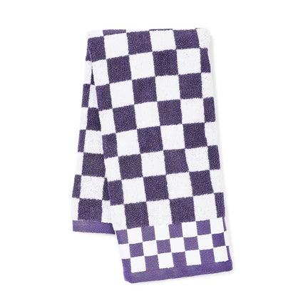 Plum Check Hand Towel