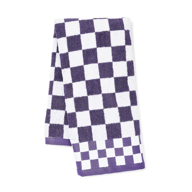 Plum Check Hand Towel image number 0