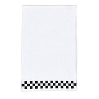 Hand Towel with Black Check Border