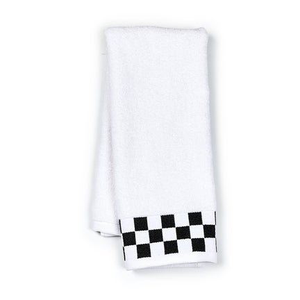 Hand Towel with Black Check Border