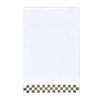 Hand Towel with Mocha Check Border