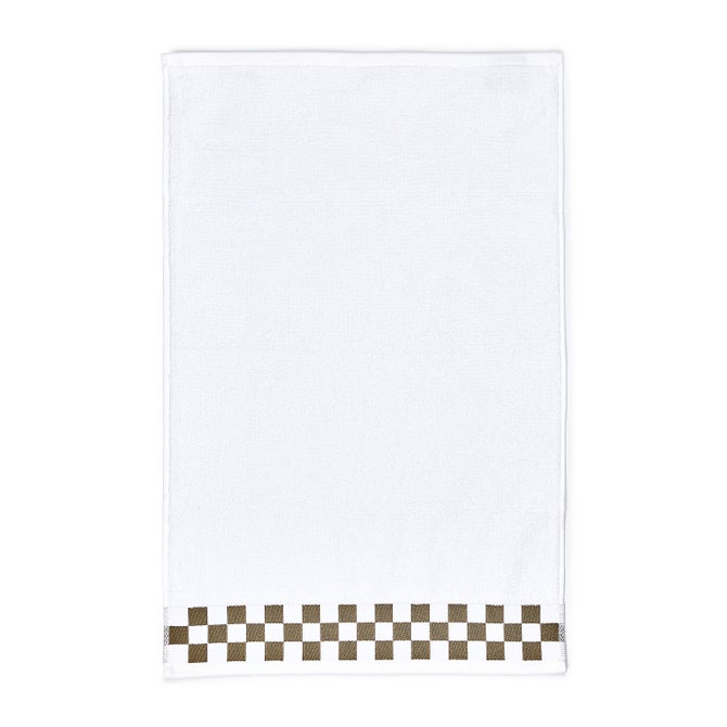 Hand Towel with Mocha Check Border image number 2