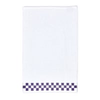 Hand Towel with Plum Check Border