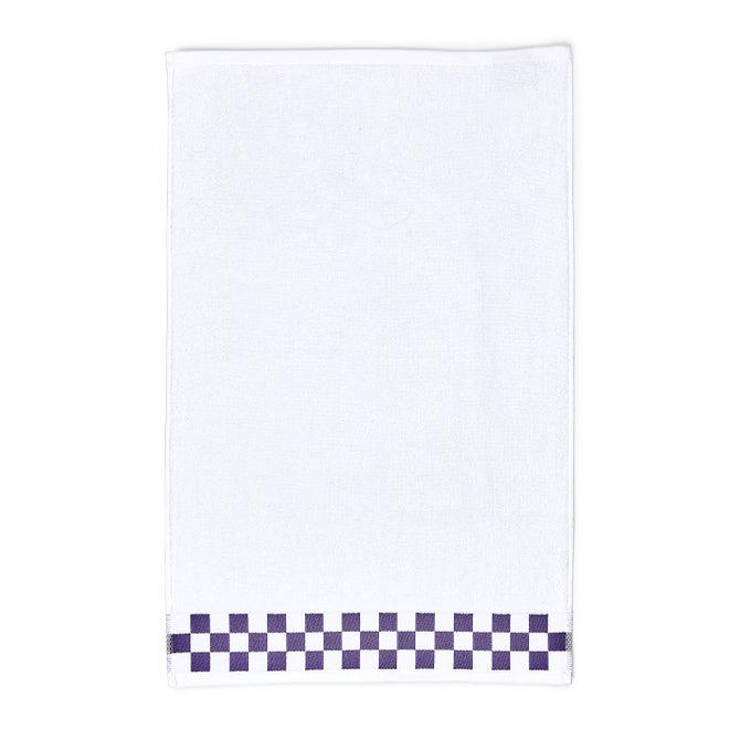 Hand Towel with Plum Check Border image number 2