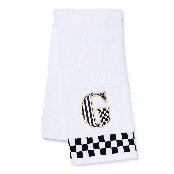 Monogram "G" Check Hand Towel image number 0