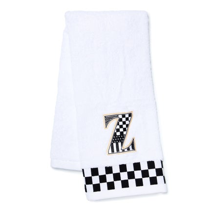 Monogram "Z" Check Hand Towel