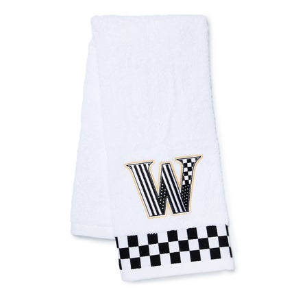 Monogram "W" Check Hand Towel