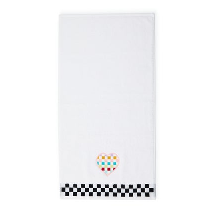 Rainbow Heart Check Hand Towel