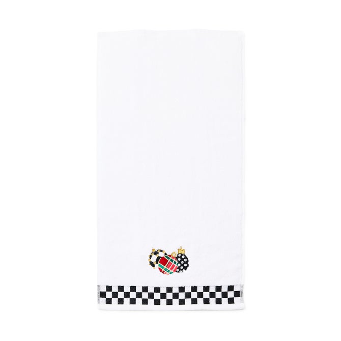 Deck the Halls Ornament Embroidered Hand Towel image number 1