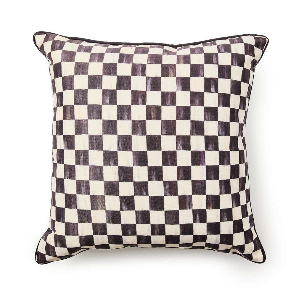 Courtly Check Printed Outdoor Pillow mackenzie-childs Panama imagen 1