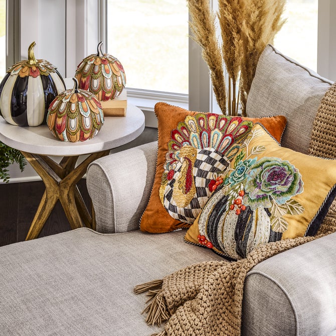 Aurora Turkey Throw Pillow image number 1