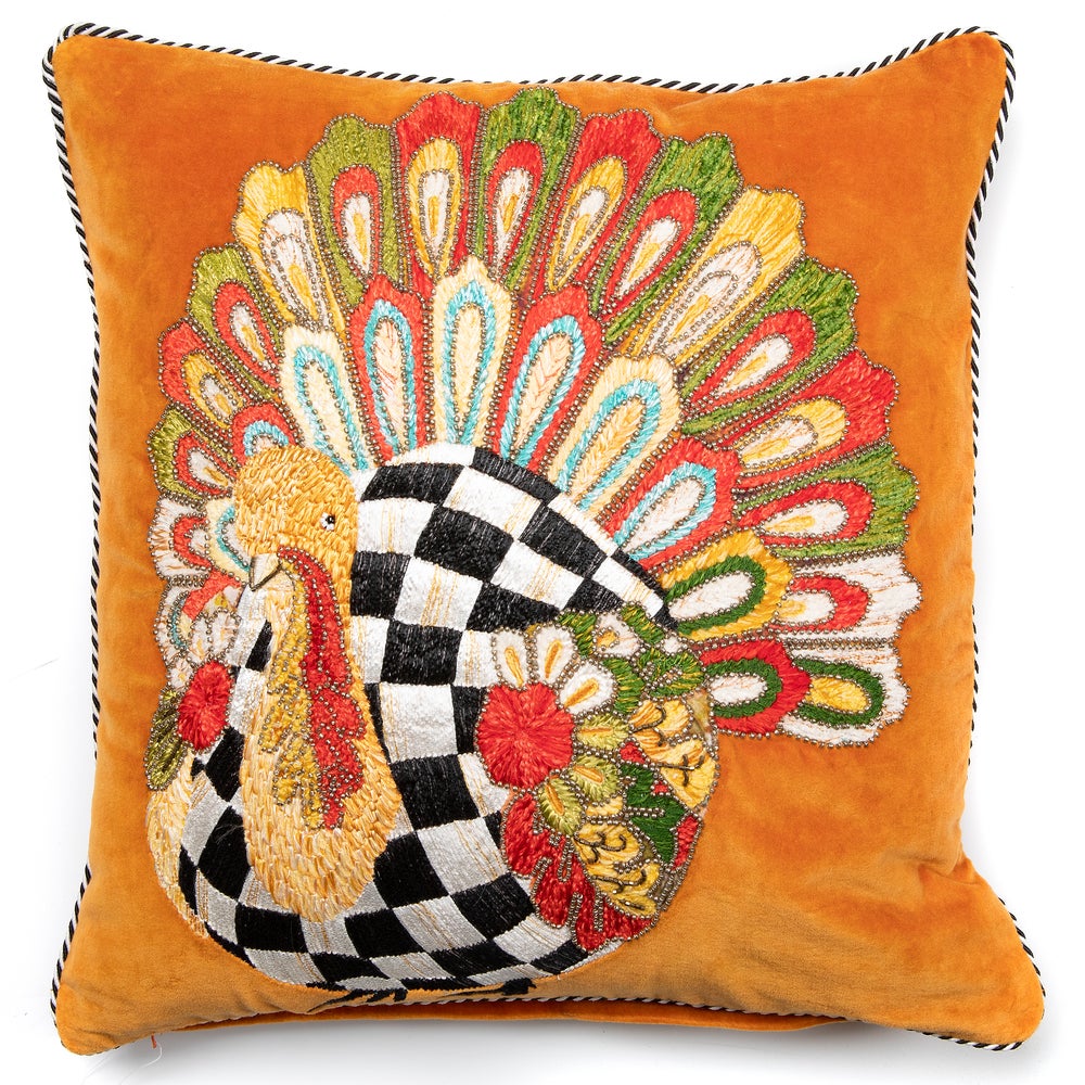 Aurora Turkey Throw Pillow mackenzie-childs Panama imagen 1
