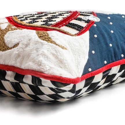 Santa Snowmobile Throw Pillow