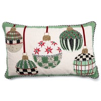Deck the Halls White Lumbar Pillow