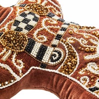 Gingerbread Boy Shaped Throw Pillow