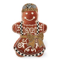 Gingerbread Girl Shaped Throw Pillow