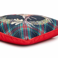 Tartan Stag Throw Pillow