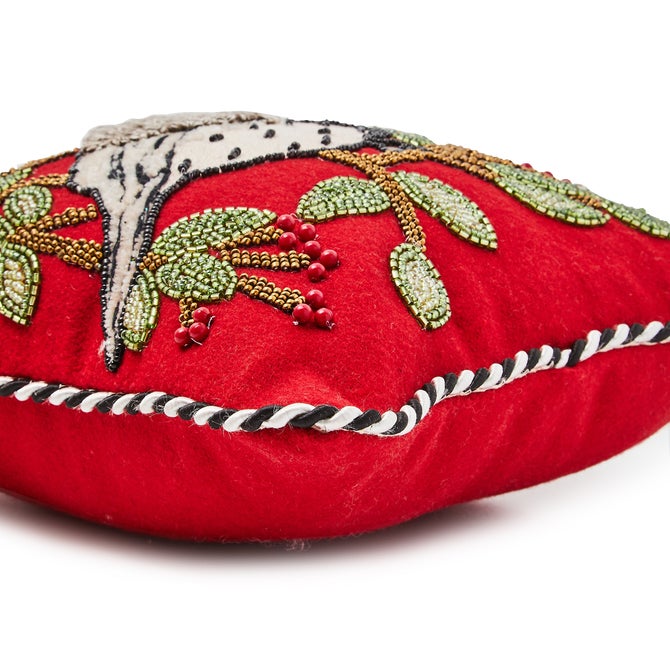 Chickadee Beaded Throw Pillow image number 2