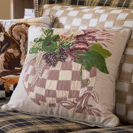 Harvest Pumpkin Bouquet Throw Pillow