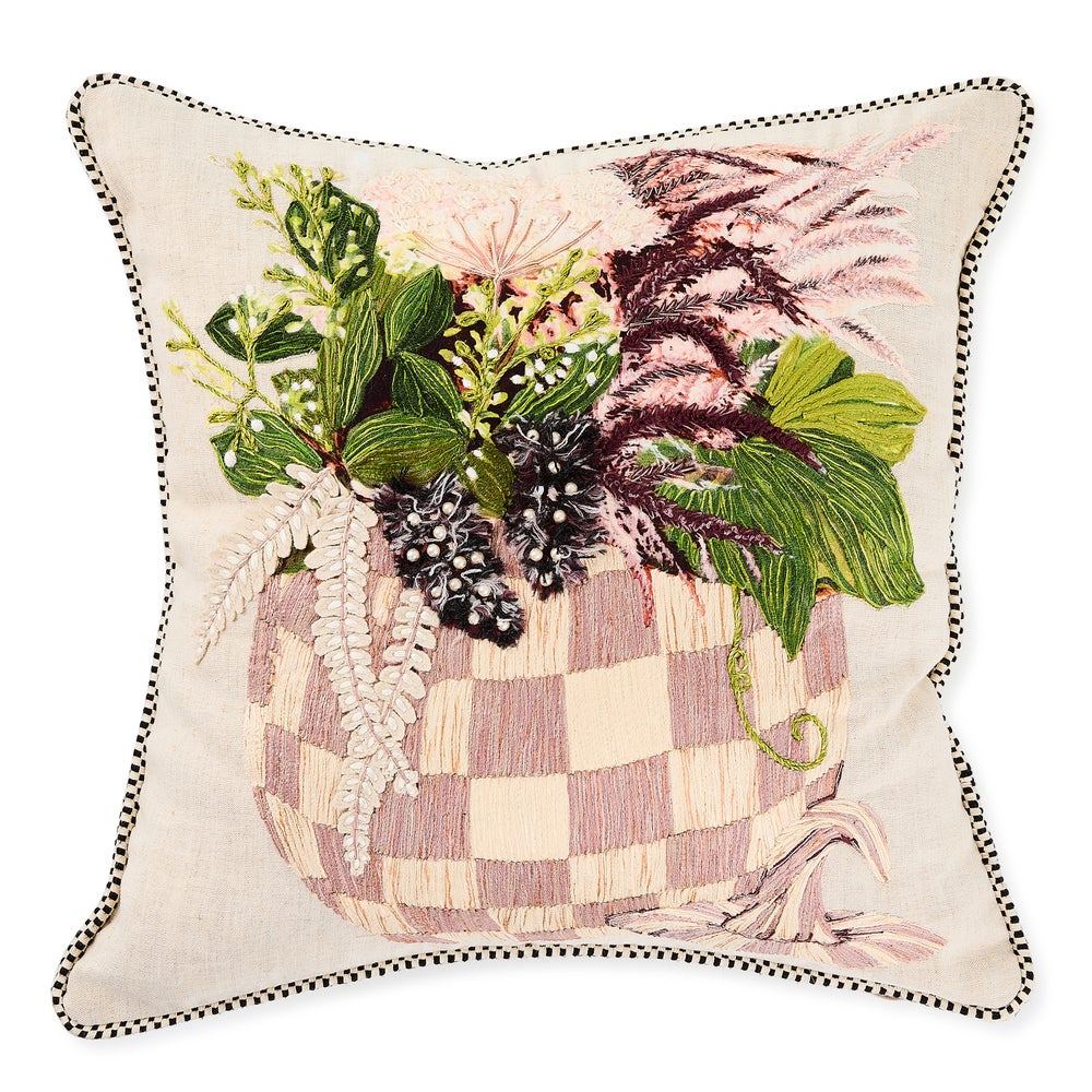 Harvest Pumpkin Bouquet Throw Pillow mackenzie-childs Panama imagen 1