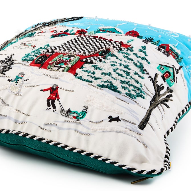 Alpine Scene Throw Pillow image number 1