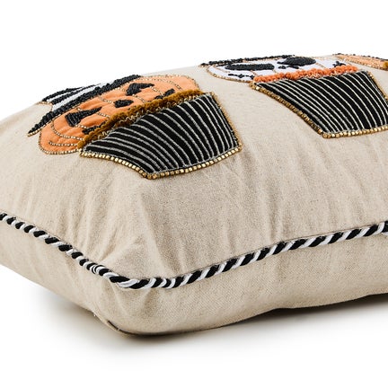 Jack O' Lantern Cupcake Lumbar Throw Pillow